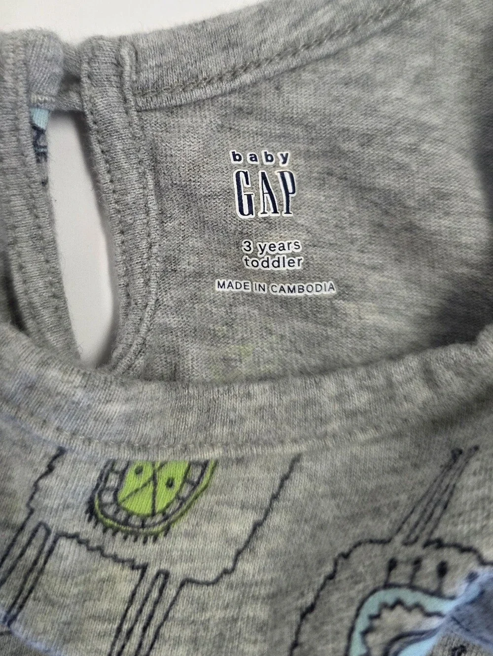 GAP Gray Dress with Llama Print & Shoulder Bow